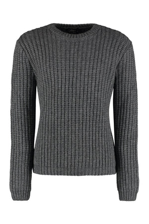 Ribbed crew-neck sweater-0